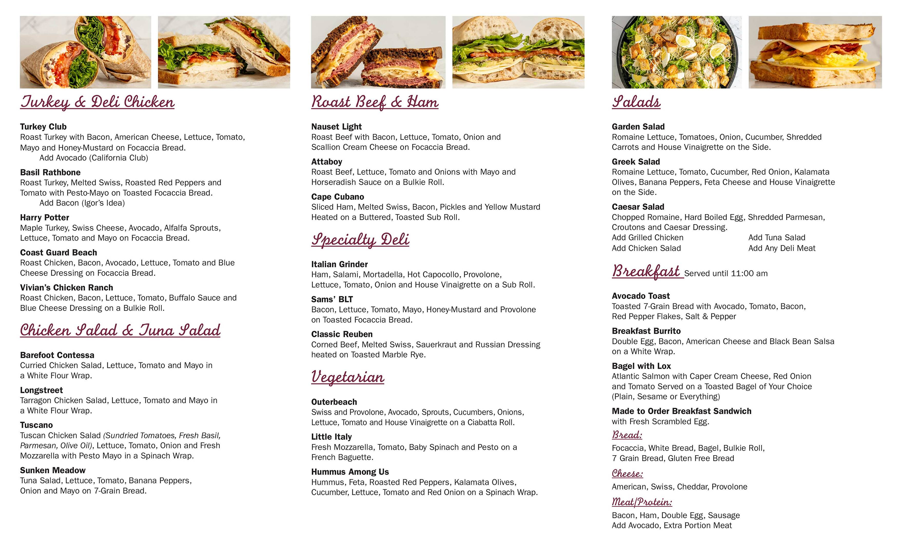 sandwich様4点おまとめページ Sandwich Menu | SamsCapeCod